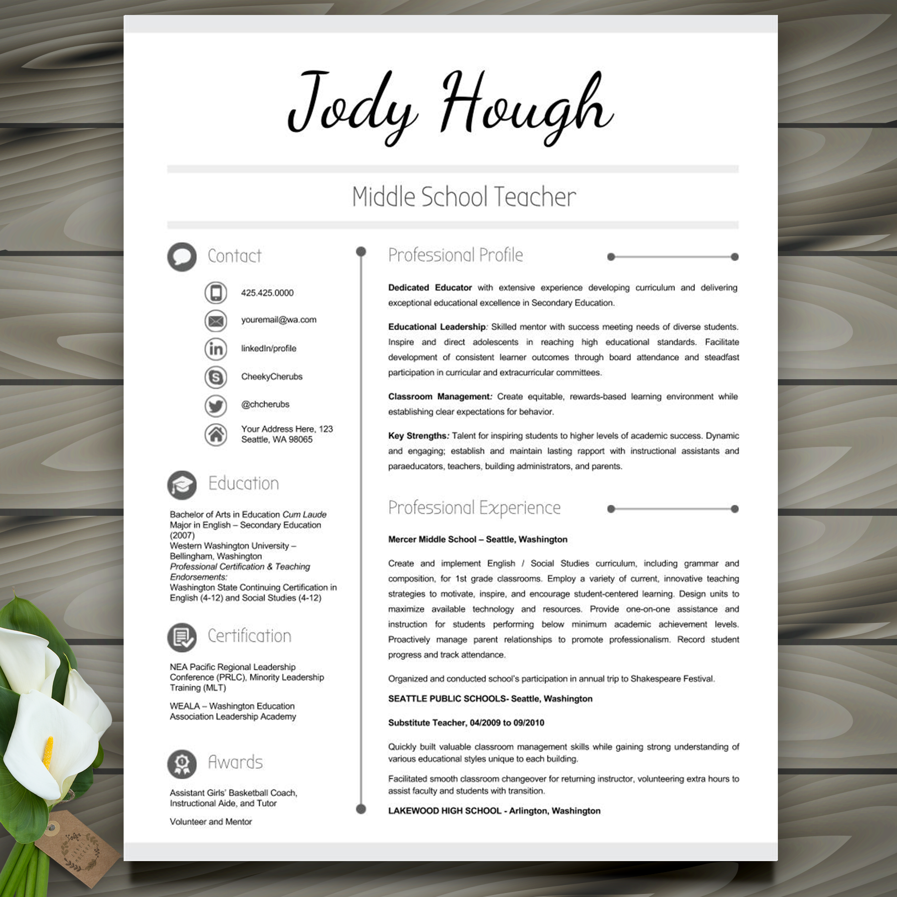 classic resume template word download