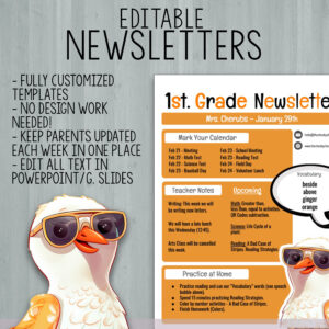 Free Editable Classroom Newsletters 2024