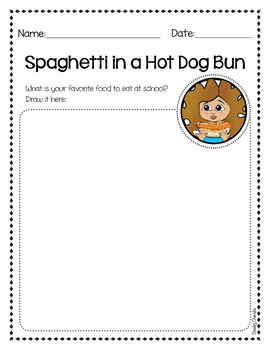 Spaghetti in a Hot Dog Bun activity page sample